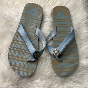 Yellowbox Striped Flip Flops